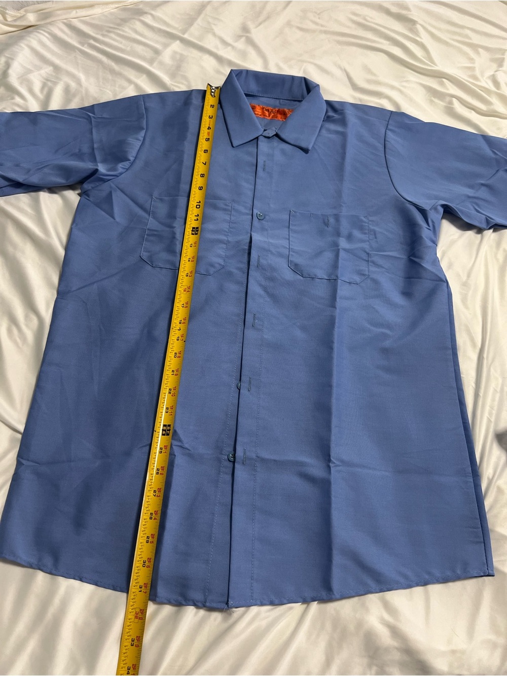 Men's Short-Sleeve Button-Up Shirt in Blue